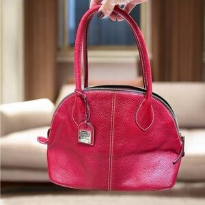 Dooney & Bourke  Red Pebble Leather Handbag or Shoulder Bag